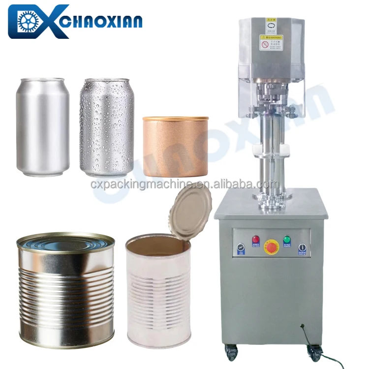 Versatile Tabletop Design for Plastic Jars, Paper Tea Cans and Metal Bowls Semi Automatic Can Sealing Machine