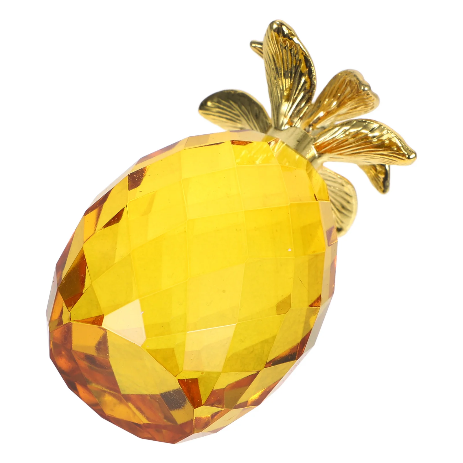 

Crystal Pineapple Ornament Desktop Decor Break Resistant Compact Size Modern Fashion Fruit Sculpture Paperweight Tabletop