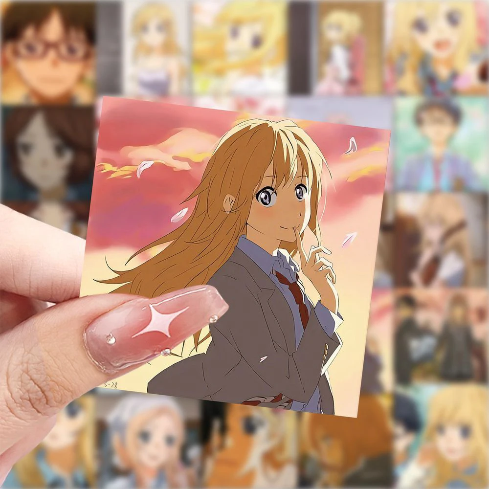10/30/59pcs Miyazono Kaori Uw Lie In April Stickers Arima Kousei Anime Sticker Scrapbooking Laptop bagage Telefoon Cartoon Decal