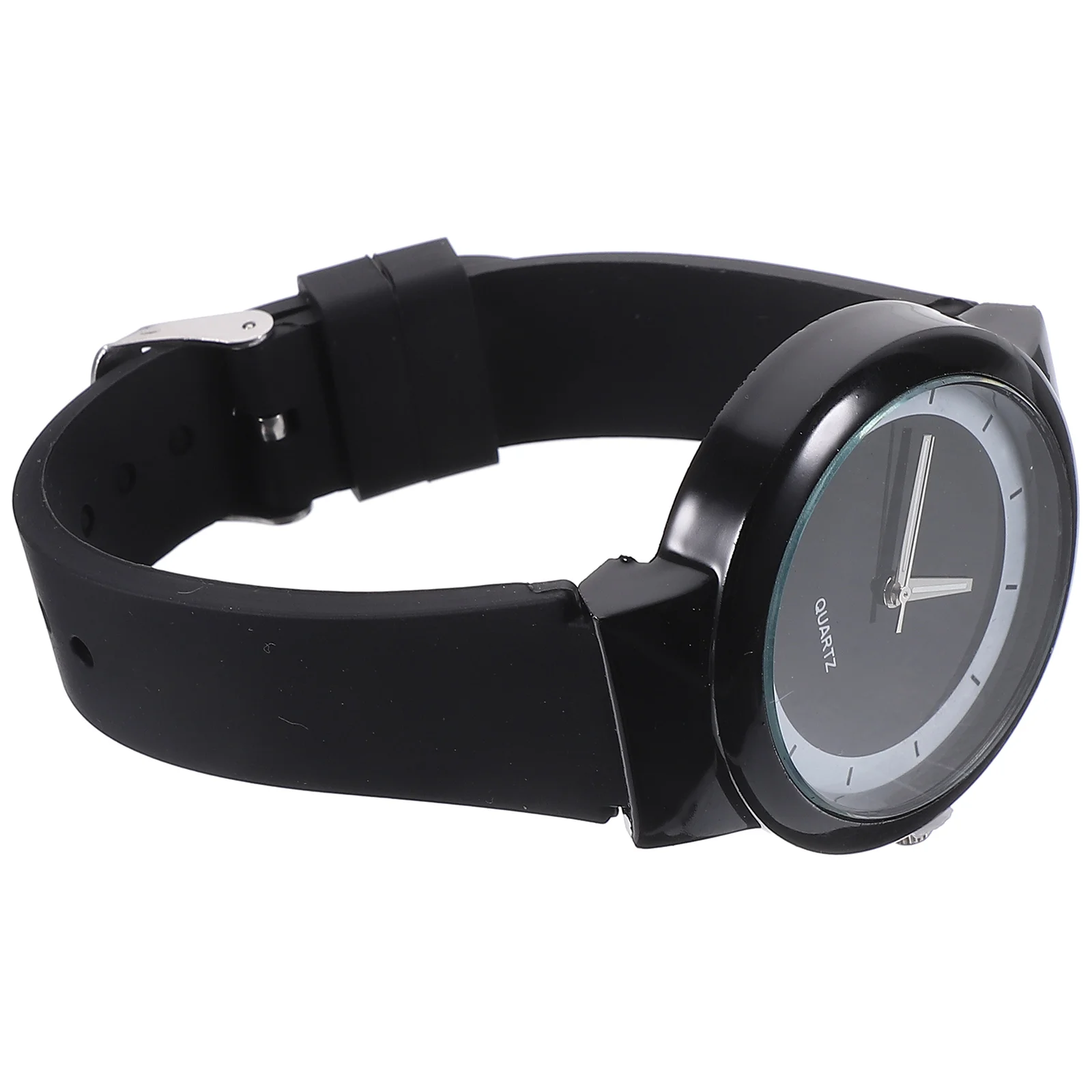 Women Simple Style Casual Quartz Wristwatch Sweet Jelly Silicone Strap Lady Watch (Black) Jelly Silicone Strap Watch