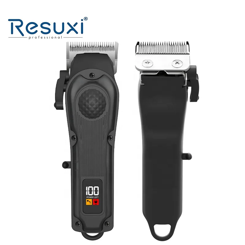 

Resuxi YU01 Barber Electric Black Hair Clipper Rechargeable Professional Men's Cordless Barber Hair Cutting Machine 1200mAh