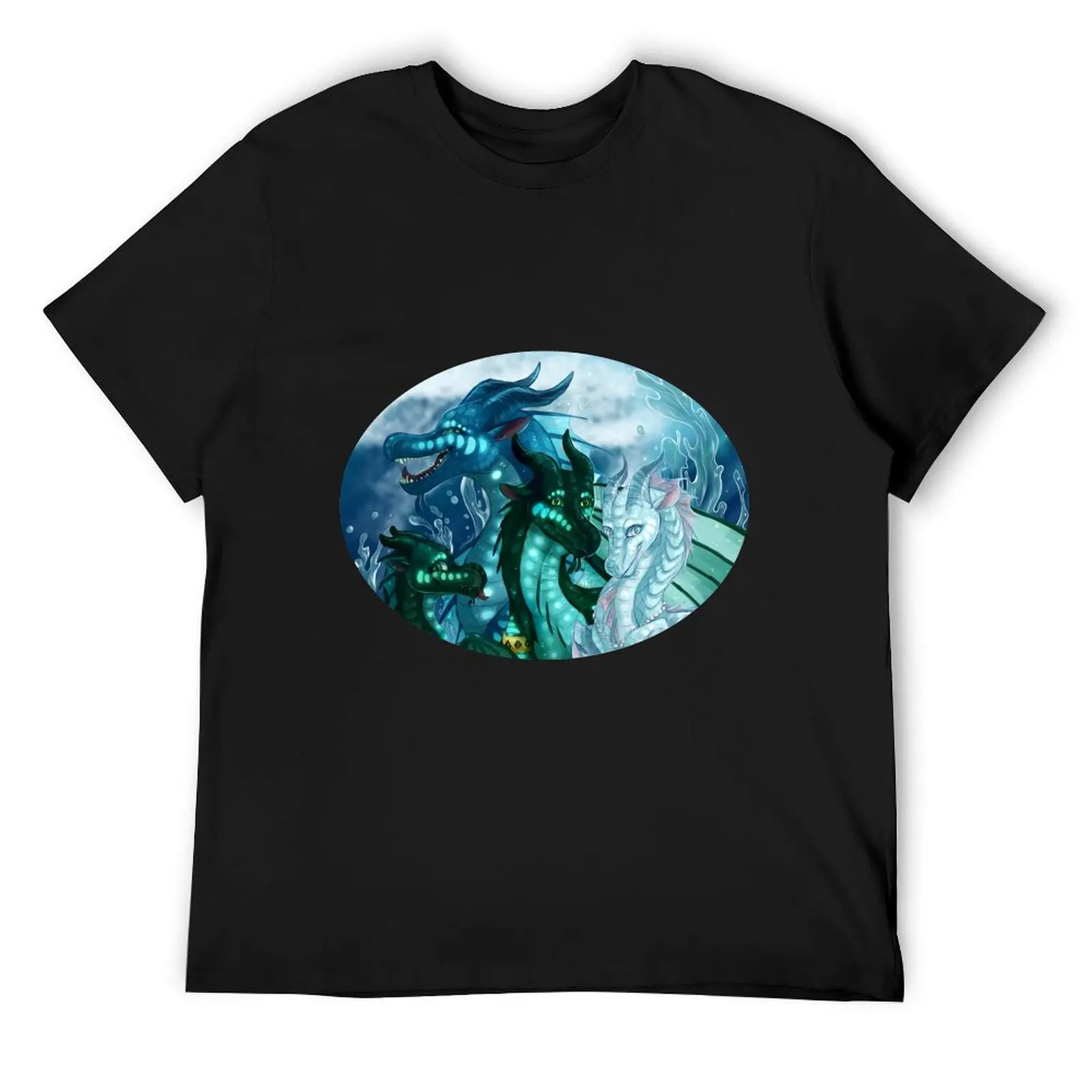 Wings of Fire - Royal SeaWings - Auklet, Tsunami, Turtle, Anemone T-Shirt anime men clothings