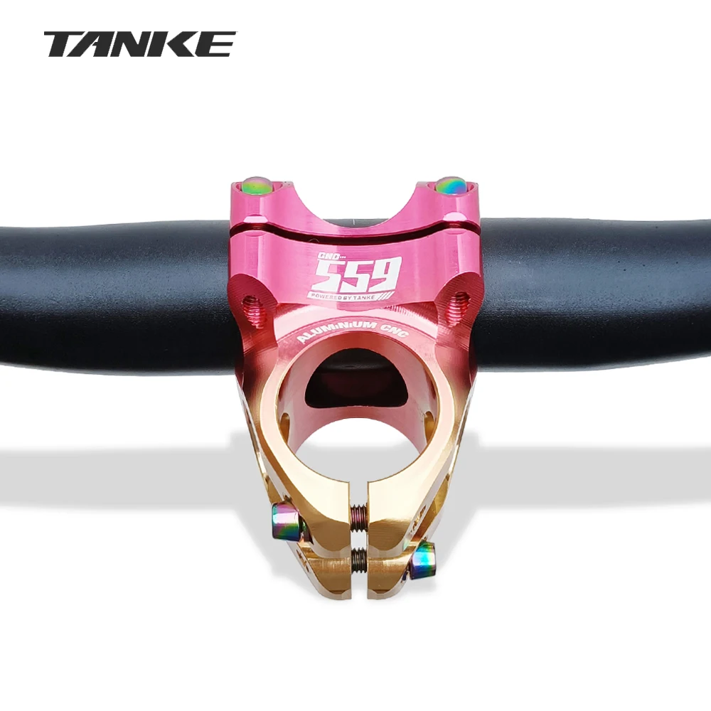 TANKE Bicycle Stem Ultralight 120g MTB 31.8mm High Strength CNC Aluminum Hollow Handlebar Power Riser Mountain Bike Accessories