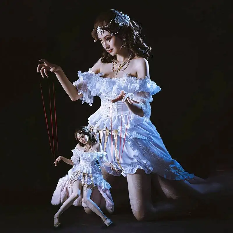 

Game Identity V 2nd Anniversary Bloody Queen Madame Deficit Mary Cosplay Costume Bella Donna Elegant Dress Halloween Uniforms