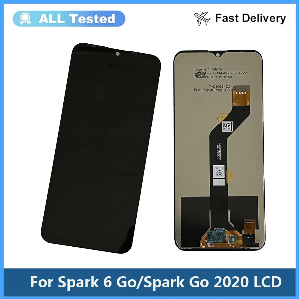 

6.52" Tested For Tecno Spark 6 GO LCD KE5J KE5K KE5 LCD Display Touch Screen Digitizer For Spark GO 2020 KE5S lcd Sensor Parts