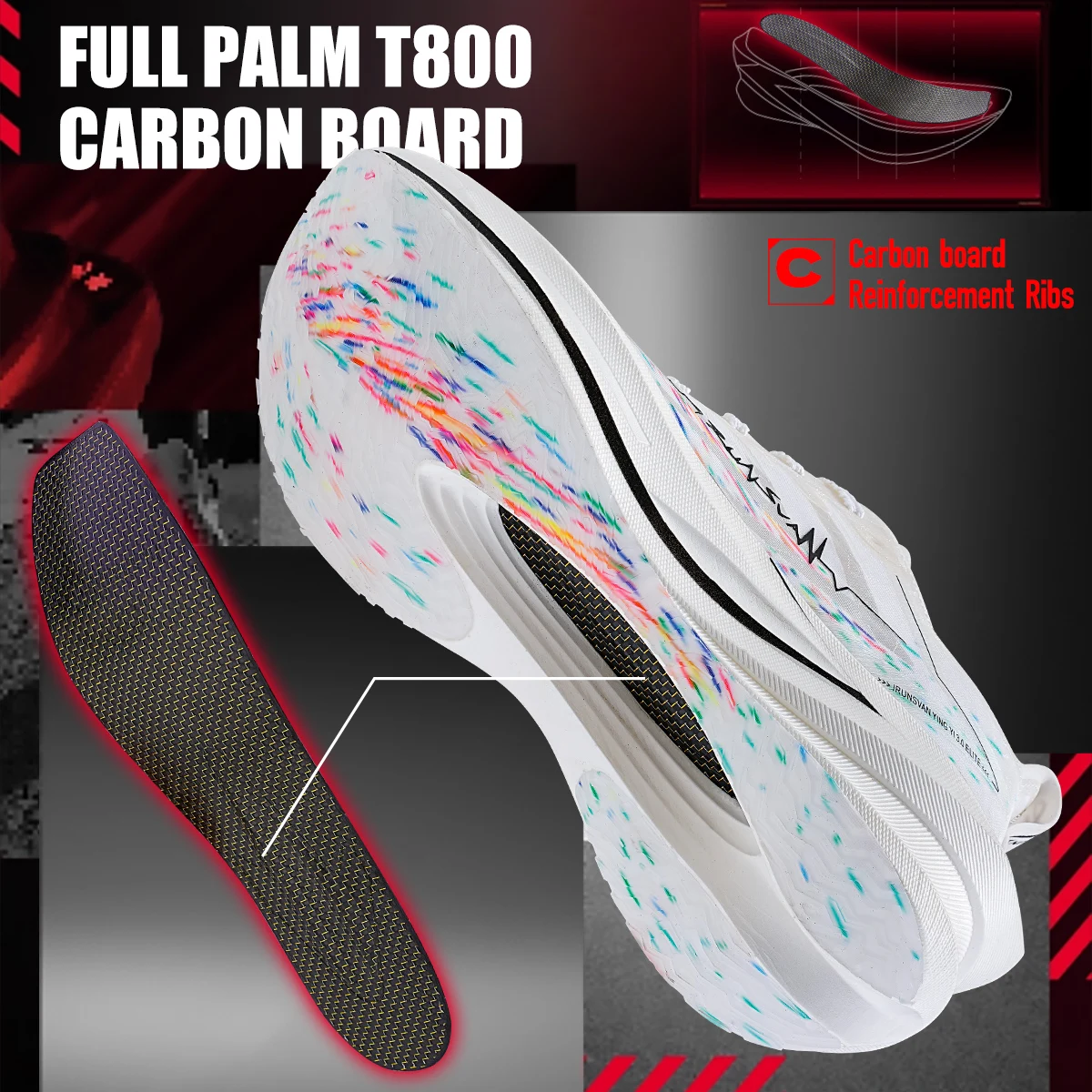 IRUNSVAN 2025 Shadow Wing 3.0 Full Palm T800 Carbon Board Running Shoes Breathable and Durable Sports Shoes for Men and Women