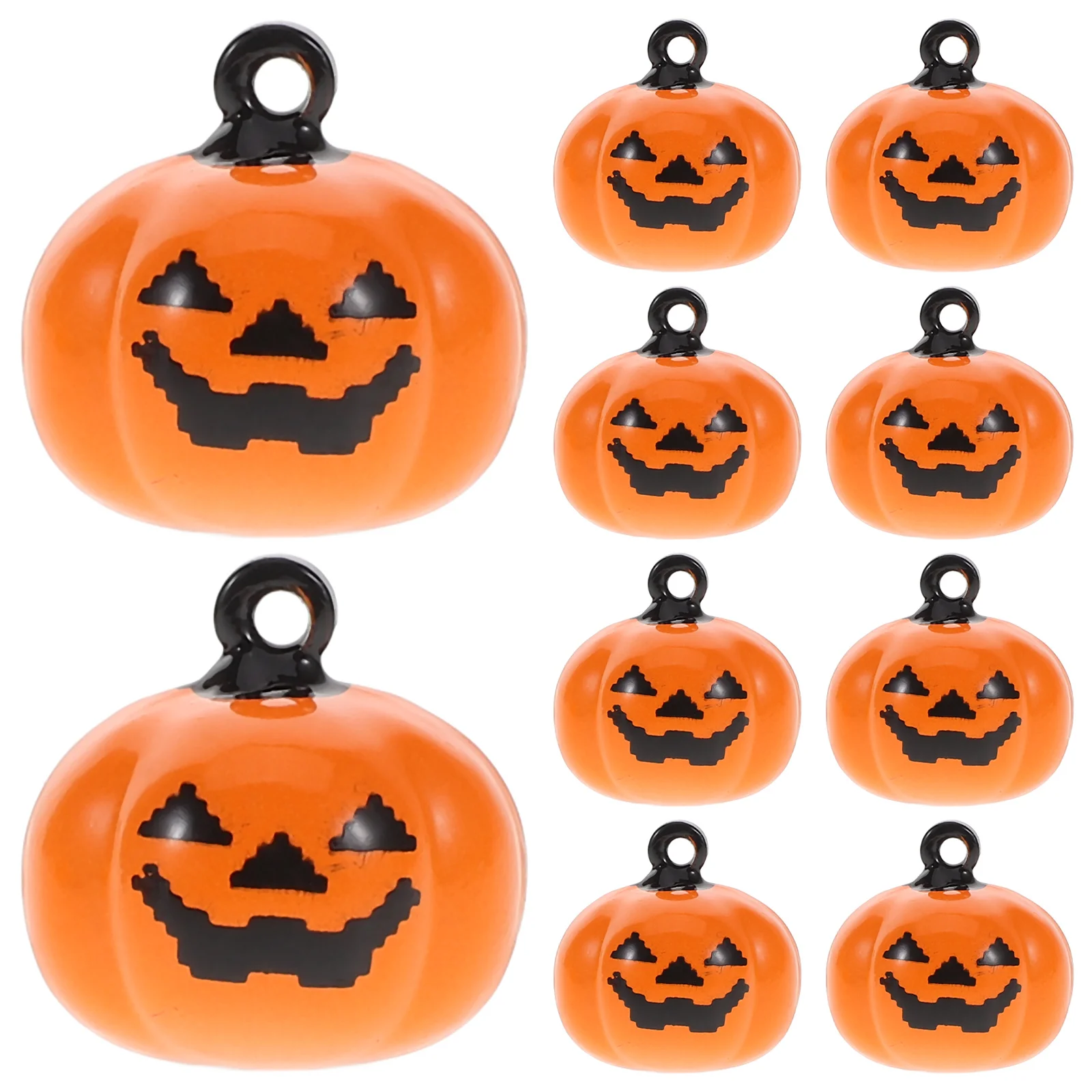 

20Pcs Pumpkin Shape Pet Bells Copper Cartoon Pendant Dog Collar Halloween Decoration Orange Quick Release Buckle