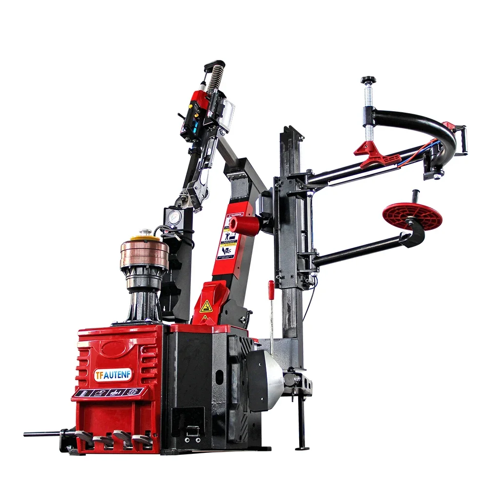 Fully automatic CHINA 12-26'' touchless lever-less tire changer machine with swing arm and tire lifter for Dismounting car tyre