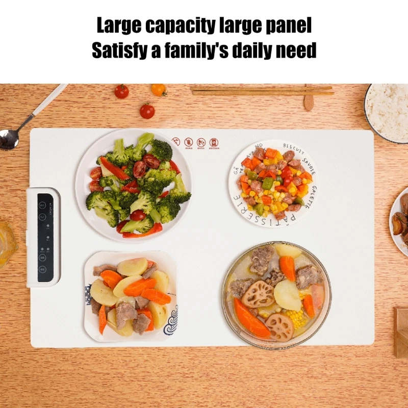 Bandeja calefactora eléctrica con Control temperatura, bandejas placa caliente, Material silicona