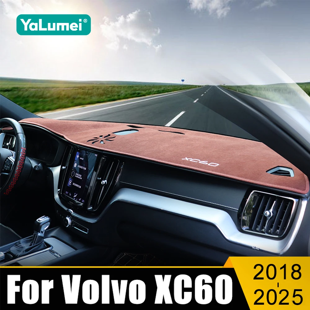 

For Volvo XC60 2018 2019 2020 2021 2022 2023 2024 2025 Car Dashboard Avoid Light Cover Anti-UV Pad Mat Instrument Panel Carpet
