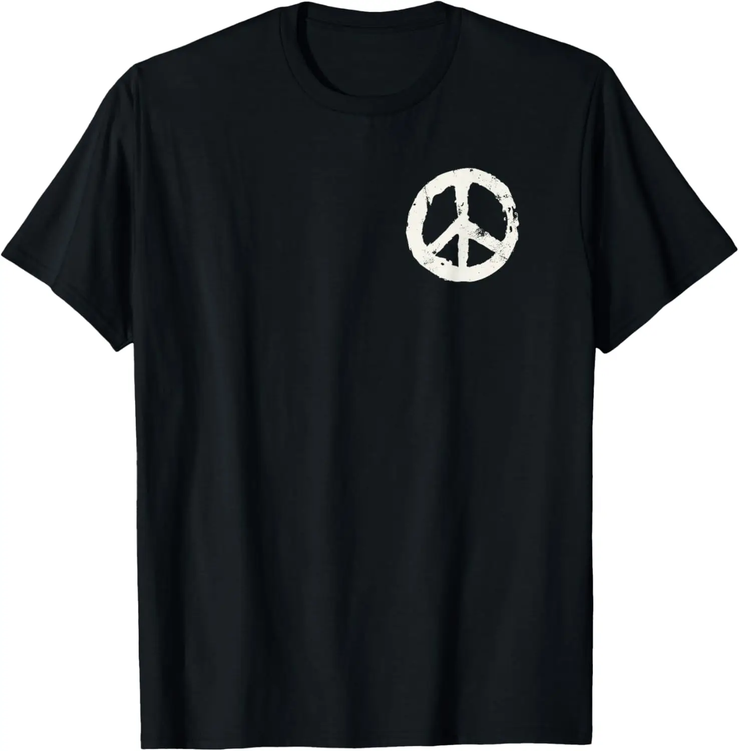 

Hippie Hippie symbol print on pocket gift idea T-Shirt