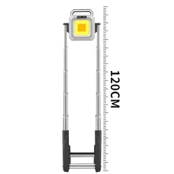 2500LM LED Rechargeable Work Light Telescopic With Stand Outdoor Flood Spotlight ABS Outdoor Camping Accessories Practical