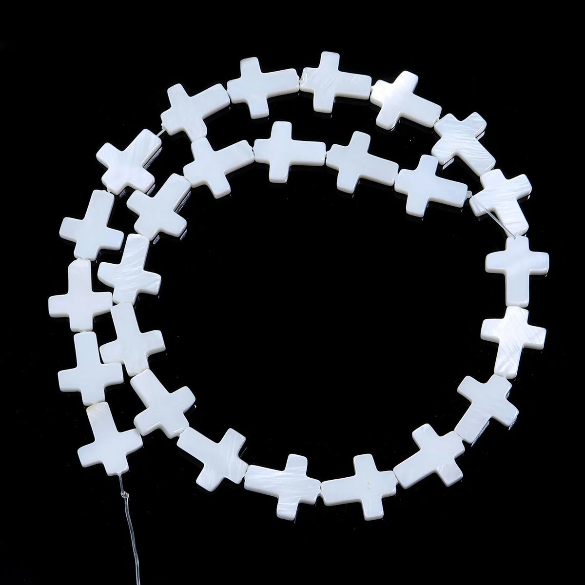 Natural White Cross Shell Beads for DIY Jewellery