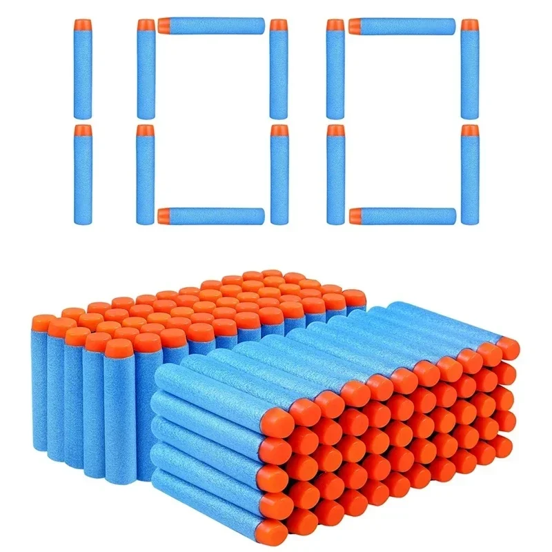 

F100 шт. небесно-голубые однотонные пули с круглой головкой 7,2 см для бластеров серии Nerf, сменные дротики, детские игрушечные пистолеты, аксессуары