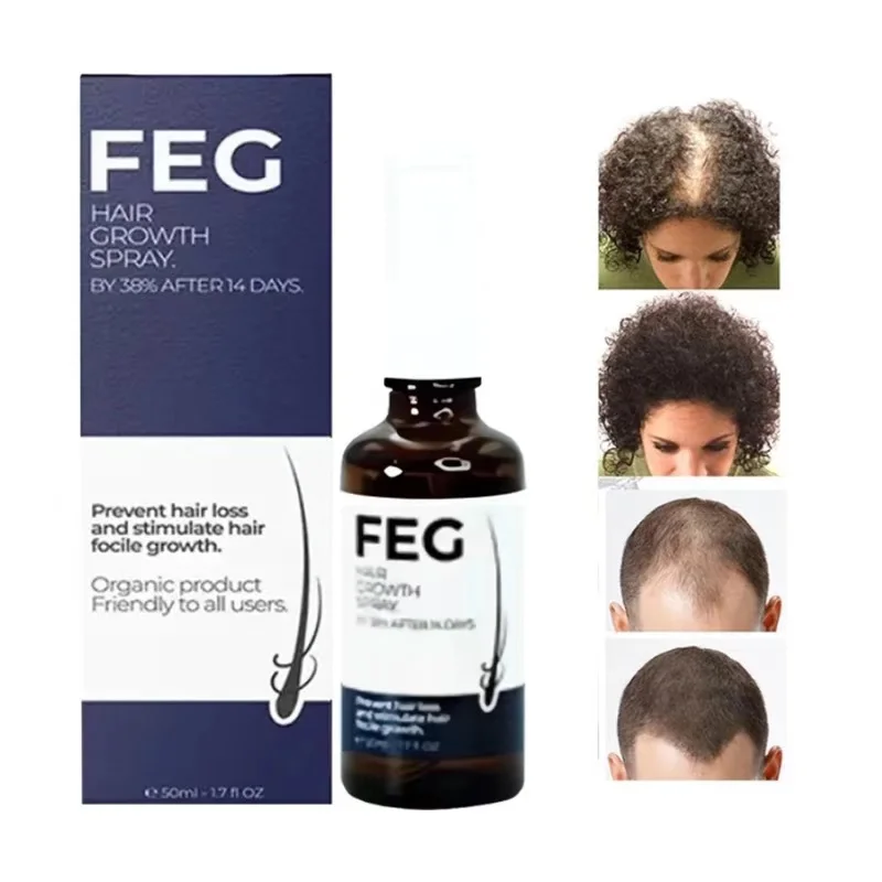 2024 Hot Selling Professional 50ml Organic FEG Damaged Hair Care Treatment Regrowth FEG Hair Growth Spray For Thicker