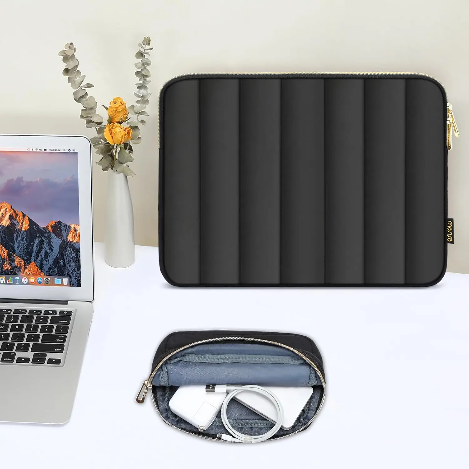 Puffy Laptop Sleeve for 2024 MacBook Air Pro 13 14 inch M1 M2 M3 Dell HP Lenovo Notebook Carrying Bag Computer Briefcase Cover