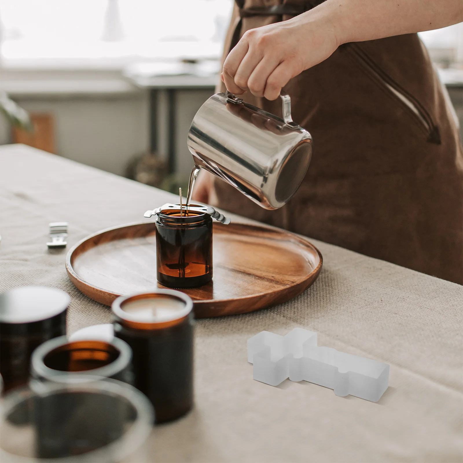 قالب متقاطع من السيليكون المرن، لوازم سهلة التشكيل ومقاومة للتمزق وقابلة للغسل وتدوم طويلاً، لوازم DIY