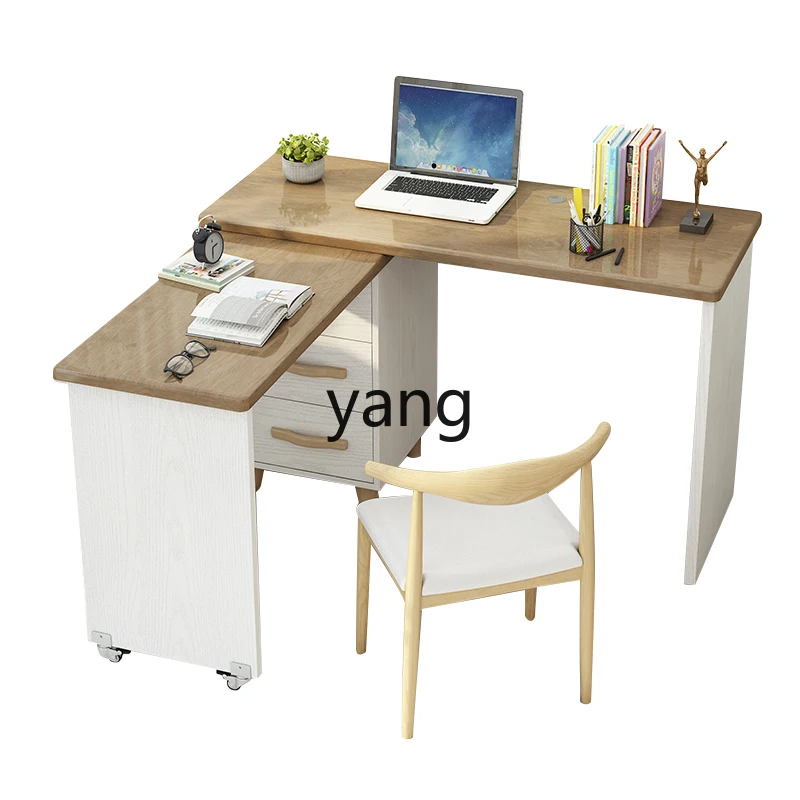 LMM Multifunctional Rotatable Desk Bedroom Simple Nordic Desktop Modern Corner Student Computer Desk