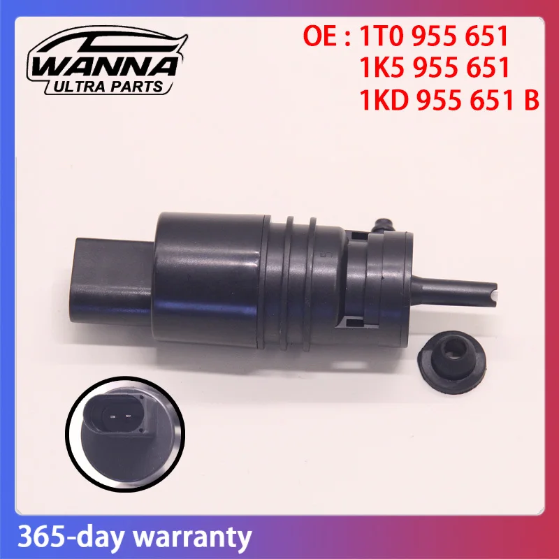 

OE Quality 1T0955651 1K5955651 1KD955651B Windshield Wiper Washer Water Pump Motor for Polo Octavia Passat B7 Golf MK6 MK5