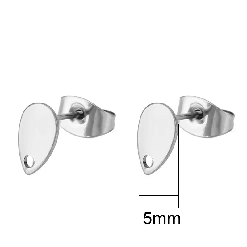 20pcs Stainless Steel Star Heart Studs Earrings Making With Stopper PVD Anti Allergy Earring Clasps Hooks Diy Jewelry Findings image 2