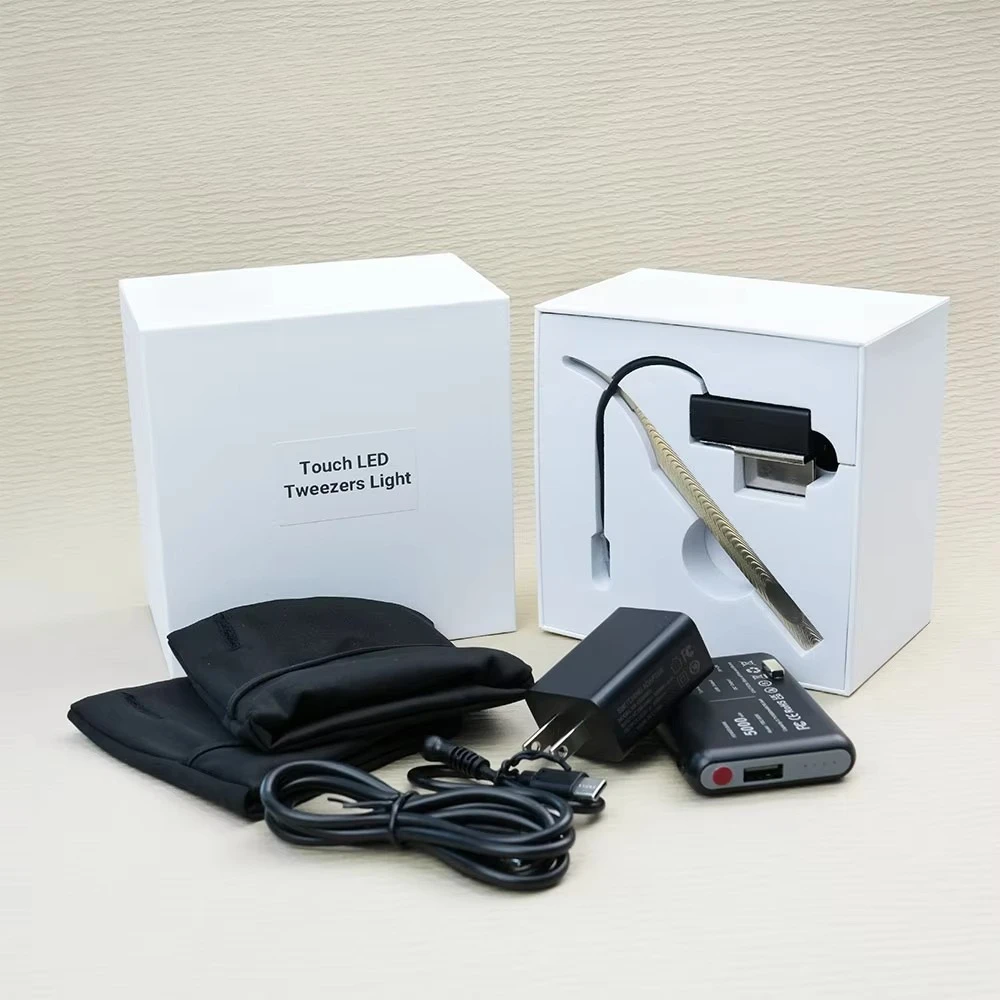 

Professional UV LED Eyelash Extension Tweezers with Smart Touch and Hands-Free Lighting