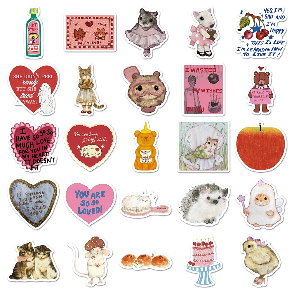 10/30/50 stücke Cartoon Vintage Tiere Muster Aufkleber Kreative Graffiti Aufkleber Laptop Koffer Telefon Wasserdicht Aufkleber Großhandel