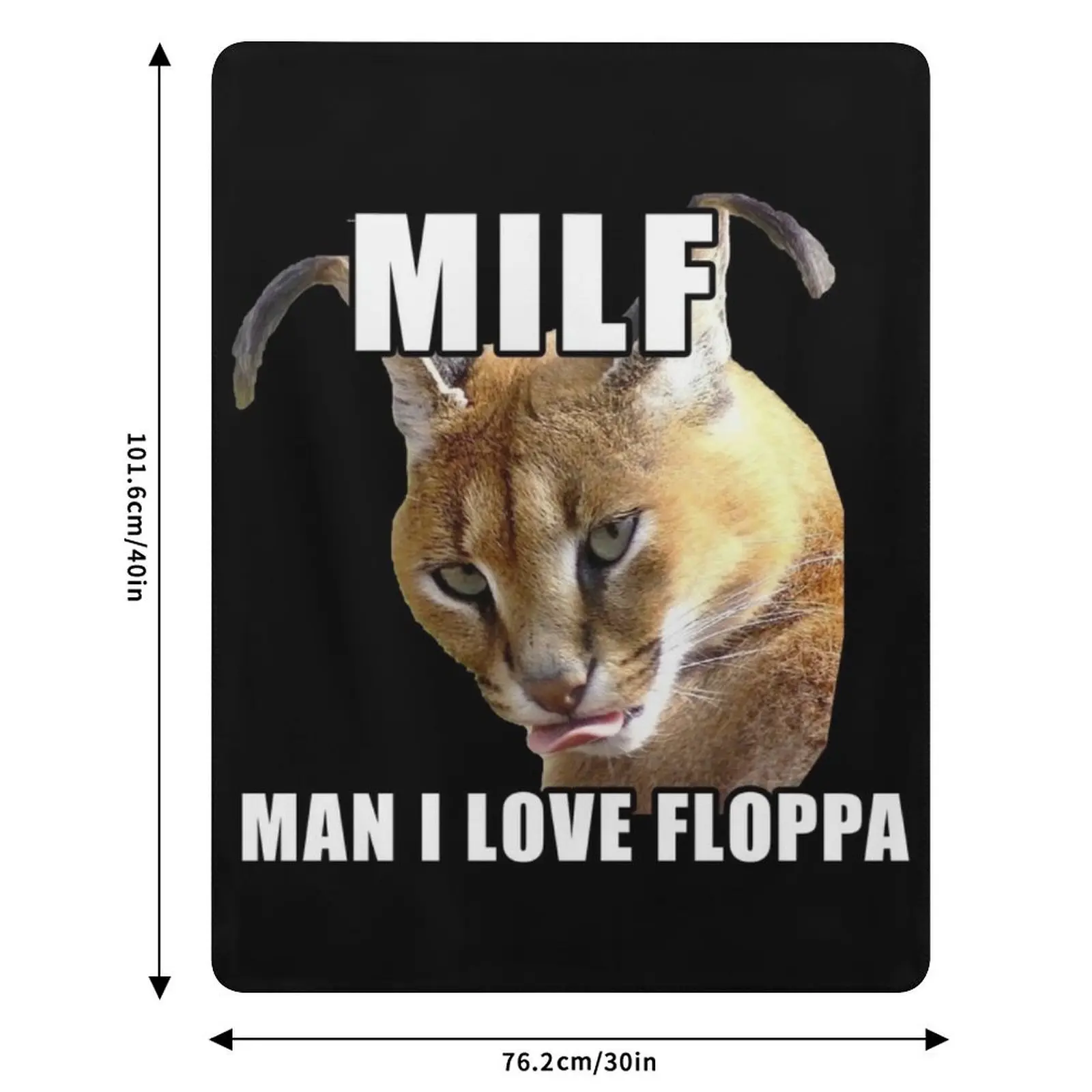 Man I love big floppa meme Big floppa baby caracal Throw Blanket Year Round Soft Comfortable Blanket for Home - view 6