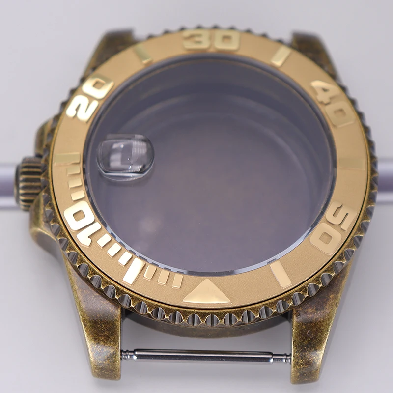 40mm Bronze Retro Gehäuse Saphirglas 200m Wasserdicht für Seiko NH35 NH36 NH34 NH38 4R36 Uhrwerk Yacht Design Stil Uhrengehäuse – Detail 10