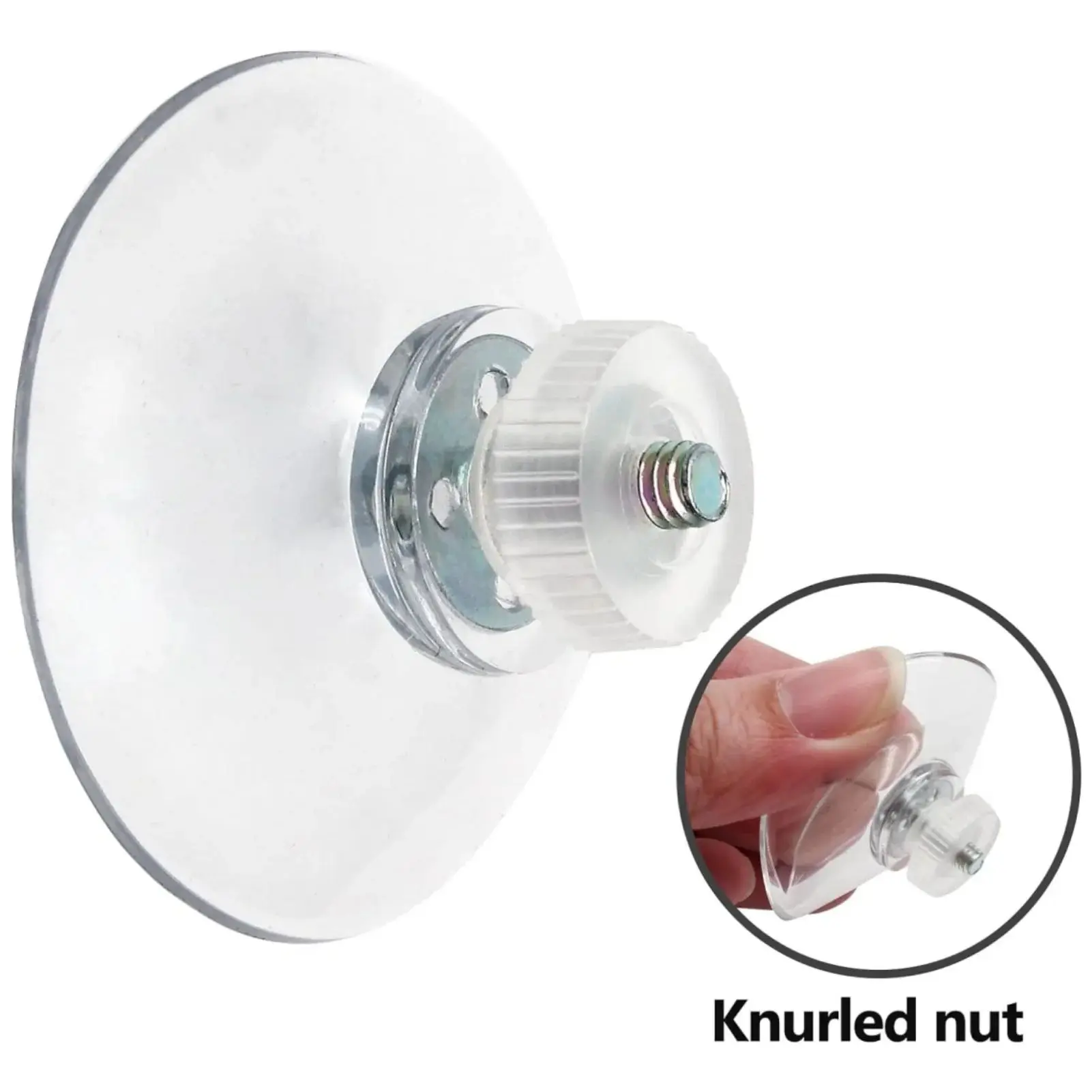 10 Pack Heavy Duty Transparent Suction Cup with Center Screw Multi-Size Clear PVC Mounting Pad Removable Wall Hook Base for Vari