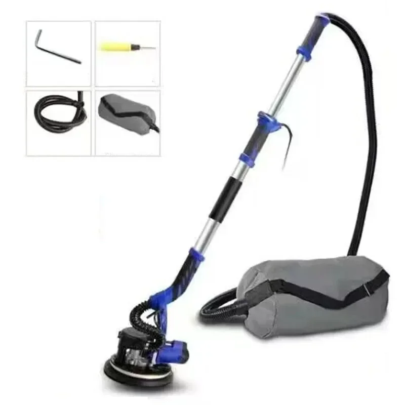 

1380W Adjust Speed Drywall Sander 220V Wall Polishing Grinding Double Led Light Putty Polisher Machine