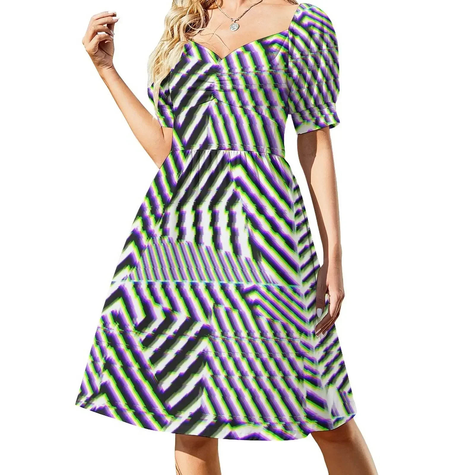 

Razzle Dazzle Short-Sleeved Dress luxury woman evening dress luxury dresses women's evening dresses Dress