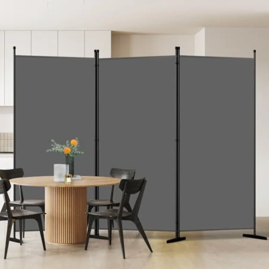 

Трехпанельная складная перегородка для зонирования помещения, 70''Ш x 102''В, портативная, для создания приватности