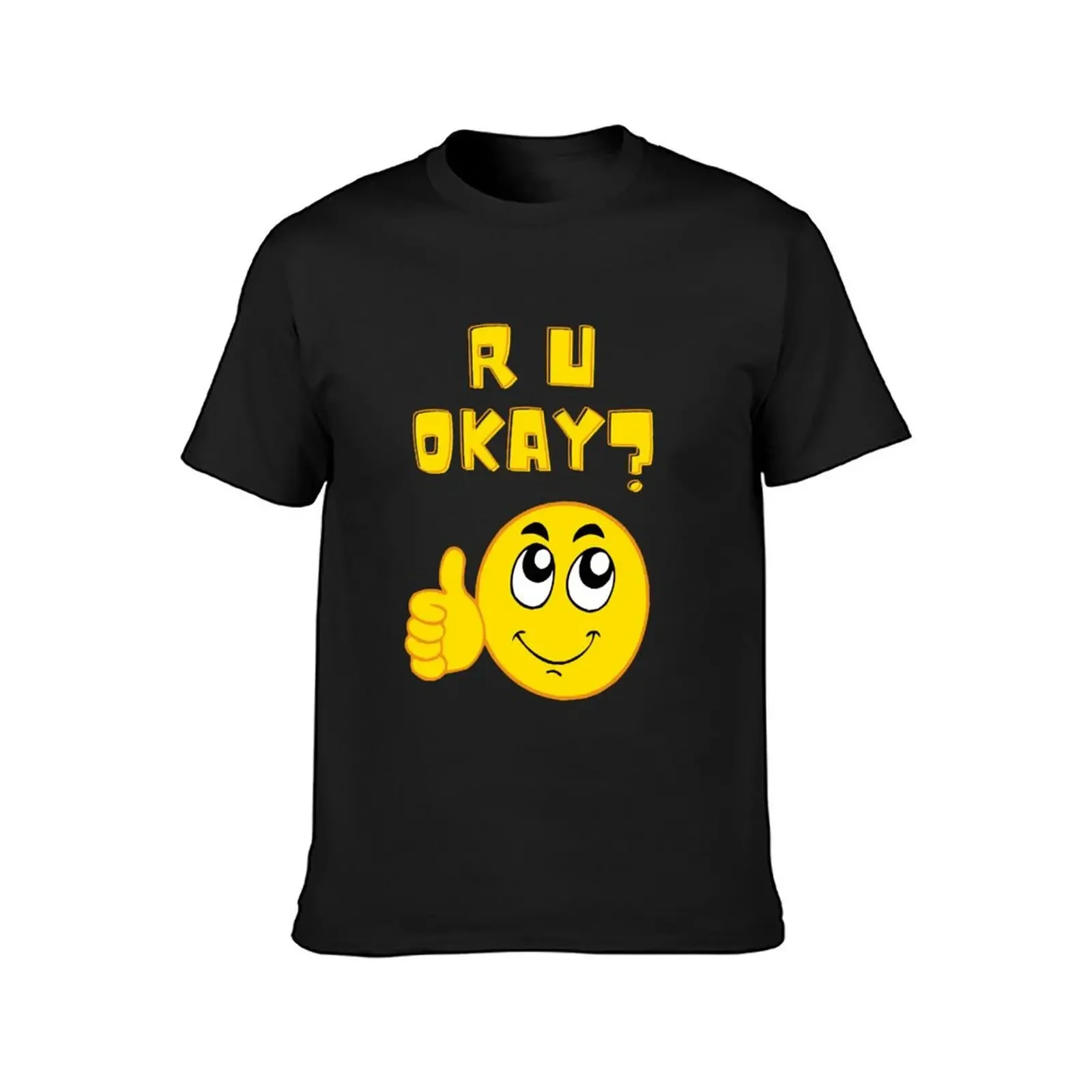 R U okay are you okay T-Shirt oversized t shirt Blouse tops plus size clothes t shirt for men