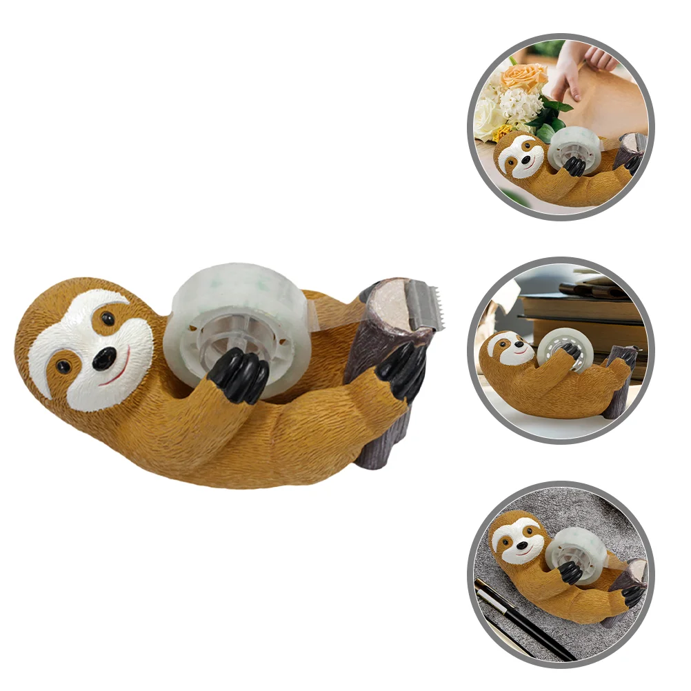 Sloth Tape Cartoon Dispenser Office Table Packing Desktop Small Holder Cutting Tools Accessories Dispensers for Home