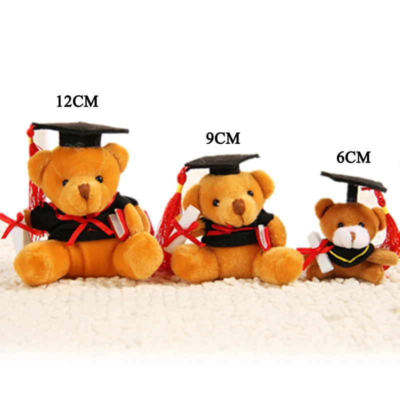 Nette Plüsch Fell Pompon Arzt Teddy Puppe Keychain Frauen Bär Spielzeug Schlüsselanhänger Frauen Tasche Auto Halter Hochzeit Graduation Valentine