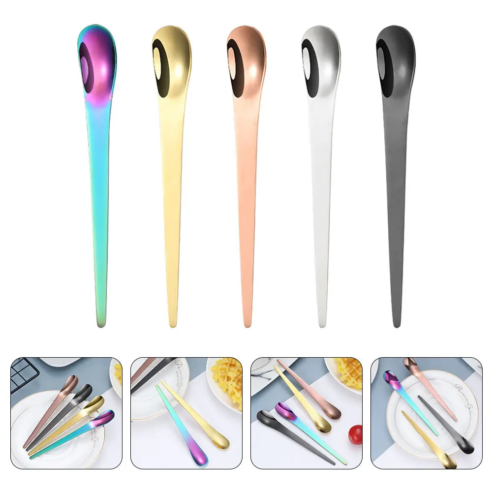

5Pcs Stainless Steel Coffee Spoons Mini Mixing Spoons for Beverage Honey Ice Cream Kitchen Use Coffee Spoon Spoon for Mixing