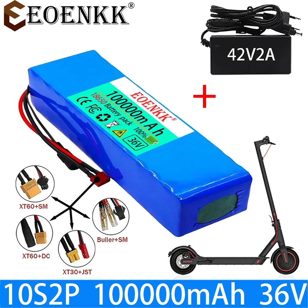 Electric Scooter 36V 10S2P 100Ah 18650 Battery Pack 500W 36v Lithium Li-ion Battery