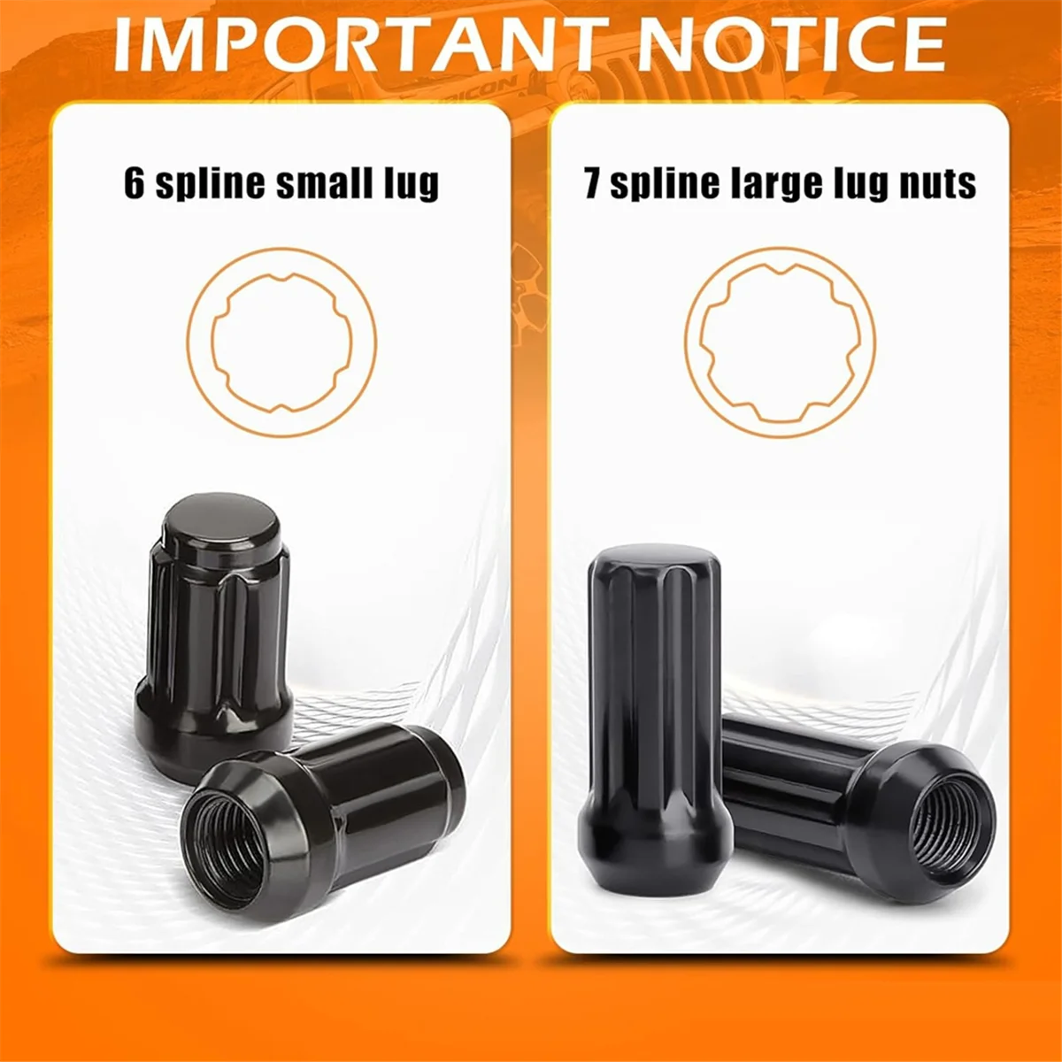 Chiave per dadi capocorda per cerchione carburante piccola a 6 scanalature e 7 prese scanalate per dadi aftermarket 14x1,5, 14x2,0, 12x1,5, 12x1,25 XY