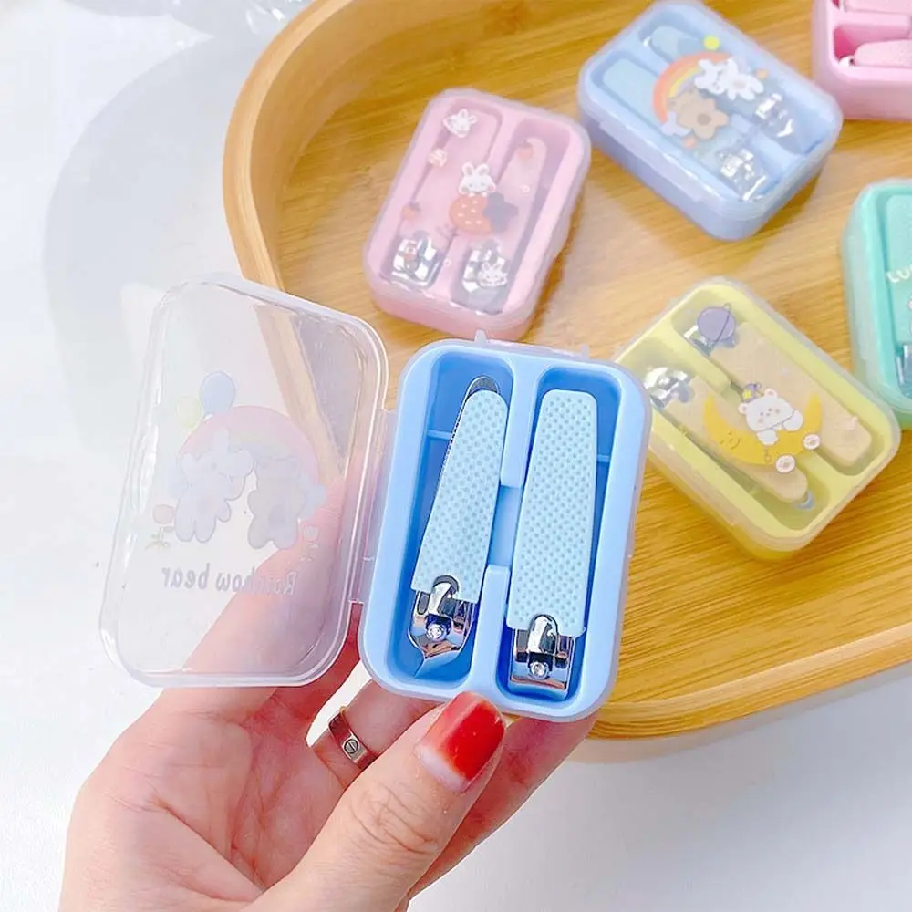 Nail Accessories Cartoon Nail Clippers Set Manicure Set Rabbit Bear Pattern Nail Cutting Pliers Plastics Pedicure Tool