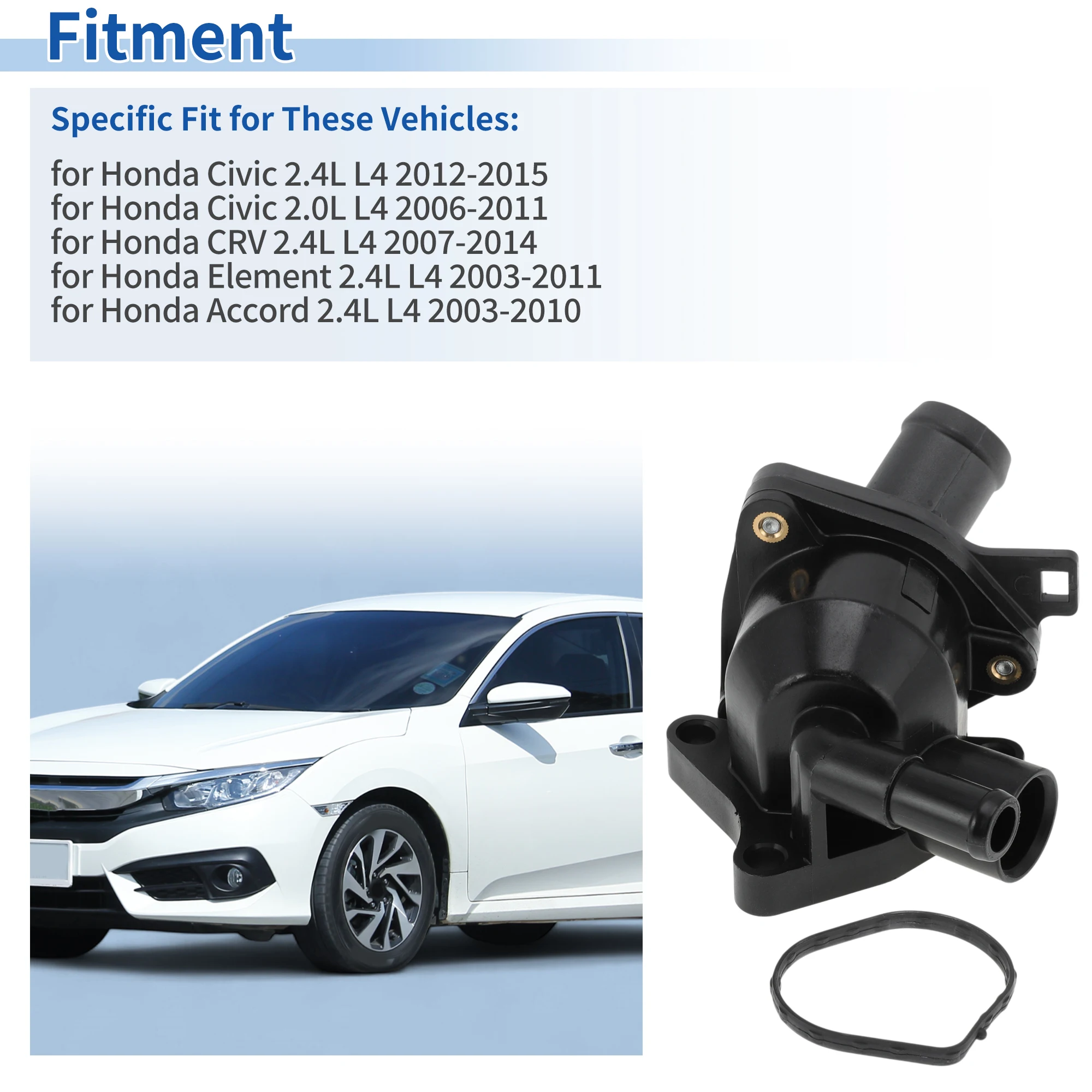 

Корпус термостата охлаждающей жидкости двигателя UXCELL в сборе для Honda Civic CRV Element Accord