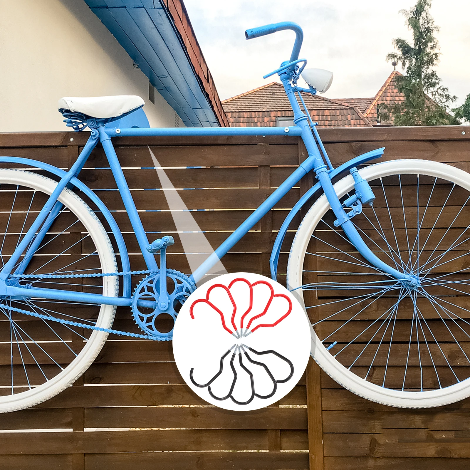 

10pcs Wall Heavy Duty Bike Hangers Garage Storage Metal Bike Hook Oil Resistant Sturdy Garage Hooks Wall Utility Hooks For