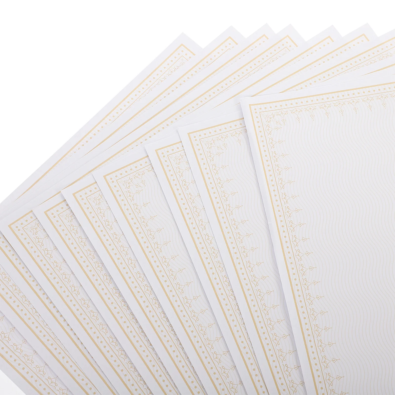 10枚の空白の証明書用紙、印刷可能、書き込み可能、学校の卒業証書、卒業証書、空白の証明書用