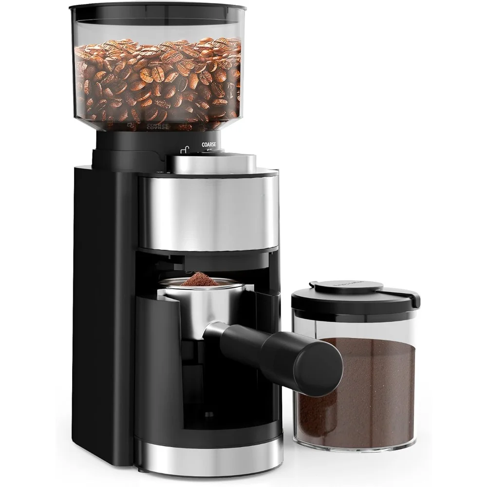 

Coffee Grinders for Home Use, with 25 Grind Setting, 51-53mm Portafilter Holder, Conical Coffee Grinders, Coffee Bean Grinder