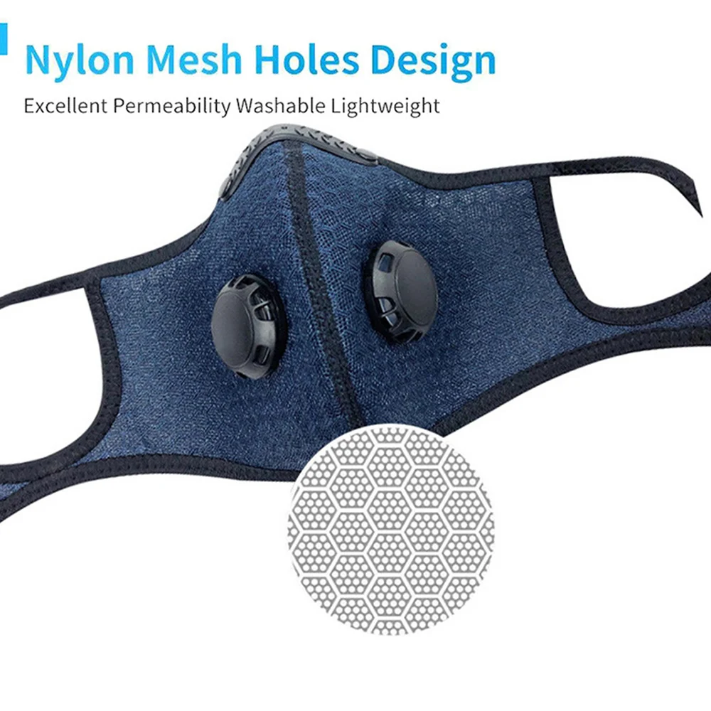 Tcare ciclismo máscara facial com filtro pm2.5 anti-poluição máscara de ciclismo carvão ativado válvula de respiração bicicleta boca boné mascarilla