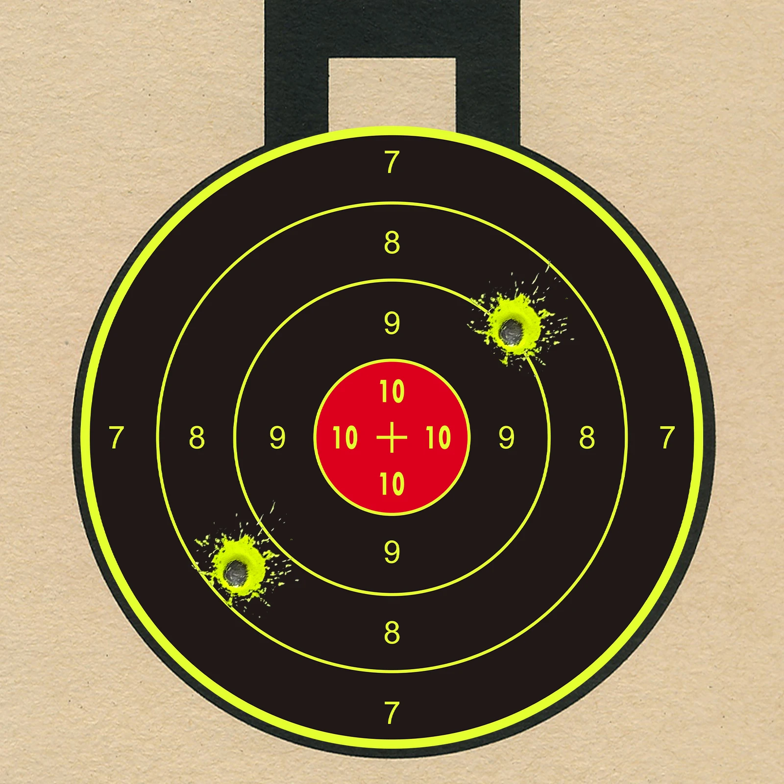 100Pcs 4inch Digital Ring Accurate Shooting Practice Splash Target Stickers Shooting Target Training Supplies Stickers Fluorescent Color Label (Can Be Used for Real Gun Practice and Air Gun Practice)