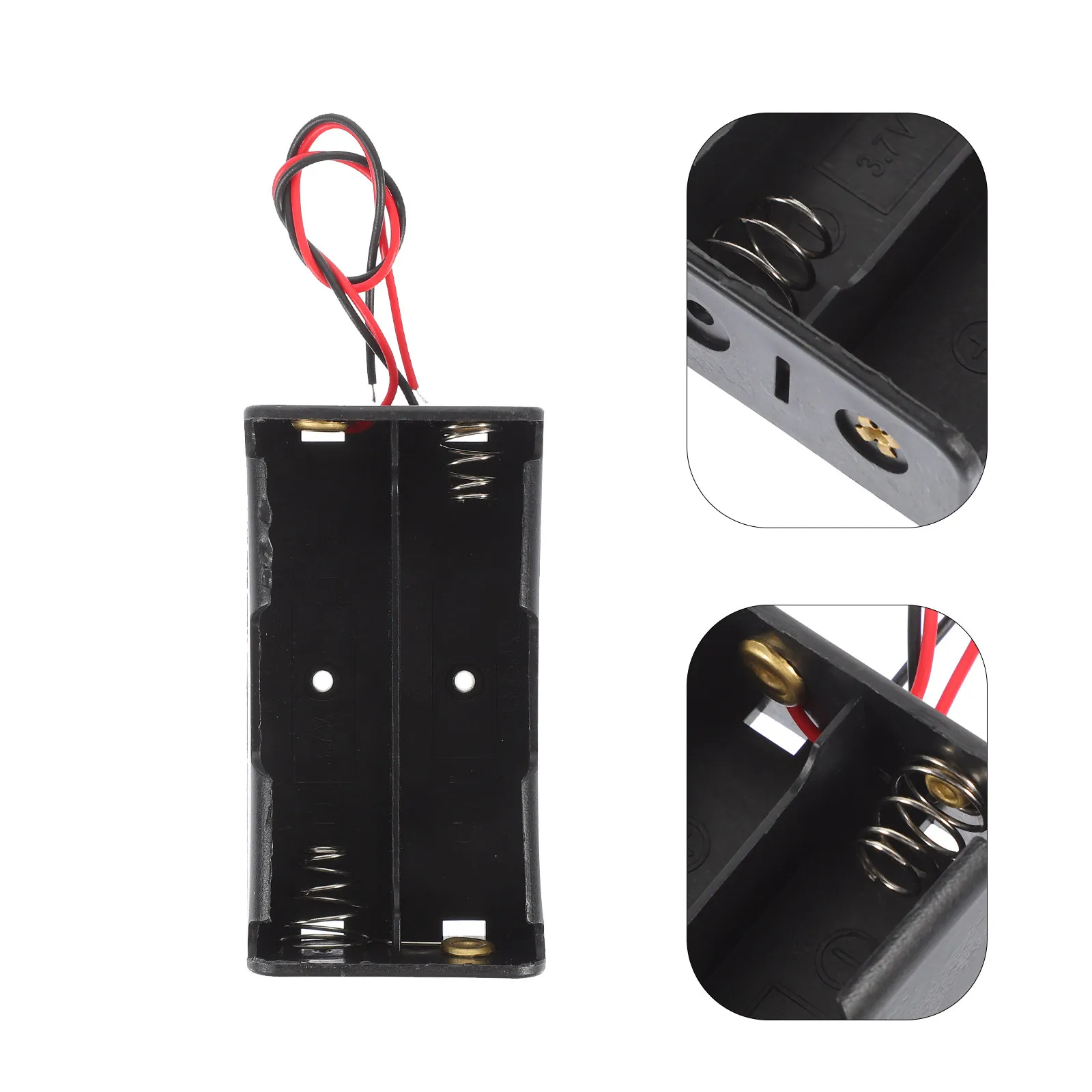 5Pcs Battery Holder Case Black Plastic Metal Spring Clip Design Fit 2 Aa Batteries for Robot System Mobile Battery Box