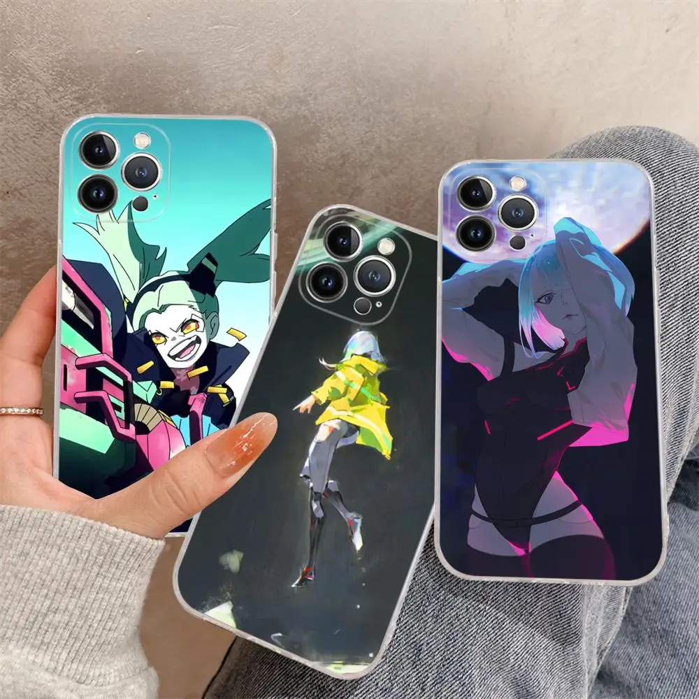 

C-Cyberpunk-EEdgerunner Phone Case For iPhone 15 14 11 12 13 Mini Pro XS Max Cover 6 7 8 Plus X XR SE 2020 Funda Shell