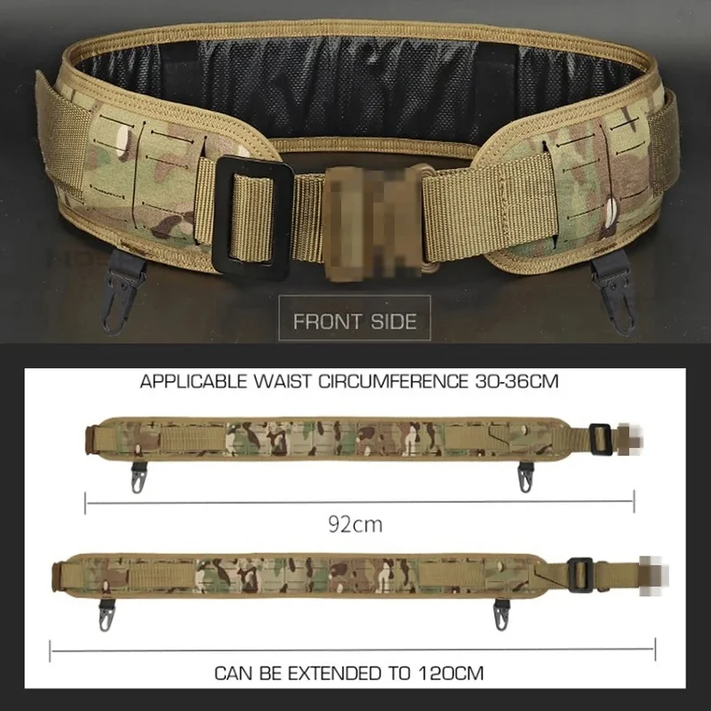 Tactical Padded Belt MOLLE Quick Release Outdoor Hunting Combat Training Airsoft Girdle Hook Design Pilot Waist Belt Gear