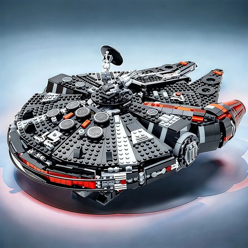 2026 New Technical 1579PCS Spaceship Stars Fighter The Dark Falcon Building Blocks Model Assemble Bricks Toys Gift For Kids Boy