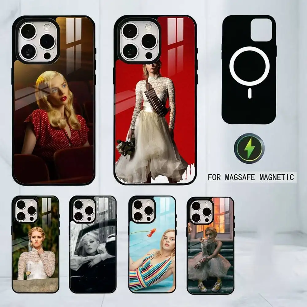 Actress Samara Weaving Phone Case For iPhone17,16,15,14,13,12,11 Plus,Pro Magnetic For Magsafe Wireless Charging